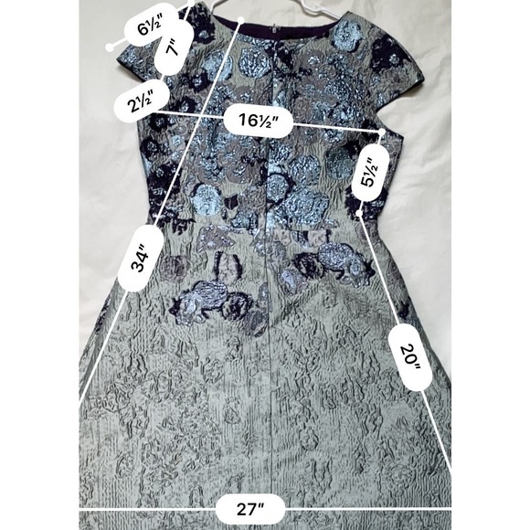 ST JOHN metallic silk blend dress - Picture 4 of 7